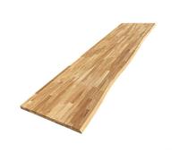 Plan de travail Chêne massif bord naturel huilé L.250 x l.65 cm, Ep.36 mm