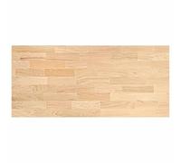 Plan de travail de cuisine en bois massif de chêne 140 x 63,5 x 4 cm | Bois de chêne massif, surface polie, forme rectangulaire, entretien avec un chiffon humide, finition à l'huile recommandée