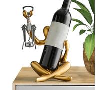 Plan de travail d'étagère à vin | Support en résine sans décapsuleur | Table à manger autoportante - Sculpture décorative - Statue creuse pour bar de cuisine - Amateurs de vin