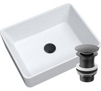 Plan de travail en granit Lavabo blanc Liège noir