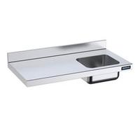 Plan de Travail Mural en Inox avec Bac Gamme 600 Distform Blanc G