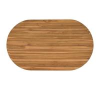 Plan de travail ovale 120 x 70 x 3,5 cm Bois de teck massif | Bois massif de teck, ton marron, finition à base d'eau, usage intérieur et extérieur, prêt à l'emploi, entretien