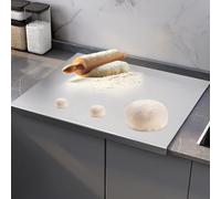 Plan de travail - Planche à pétrir en acier inoxydable - 30 x 40 cm - Pour pétrir, couper et cuire - Plaque de cuisine avec bord d'arrêt - Convient également comme planche à pâtes, planche à découper