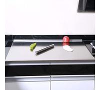 Plan De Travail Pour Cuisine Bar Restaurant Planche de cuisine pour pizza, Planche à découper en acier inoxydable plan de travail anti-moisissure, sans BPA (22.8 * 23.6in(58 * 60cm),Thick:1.5mm)