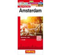 Plan de ville - Amsterdam | Hallwag - 3 in 1 City maps