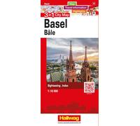 Plan de ville - Bâle | Hallwag - 3 in 1 City maps