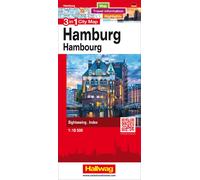 Plan de ville - Hambourg | Hallwag - 3 in 1 City maps