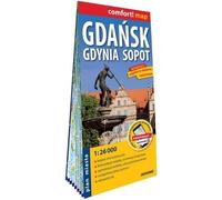 Plan de ville laminé de Gdansk Gdynia Sopot 1:26 000
