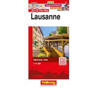Plan de ville - Lausanne | Hallwag - 3 in 1 City maps