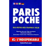 Plan de ville : Paris (en anglais, allemand, espagnol et italien)