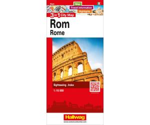 Plan de ville - Rome | Hallwag - 3 in 1 City maps