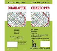 Plan des rues - Charlotte, Caroline du Nord | GM Johnson