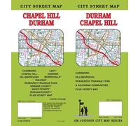Plan des rues - Durham, Chapel Hill, Caroline du Nord | GM Johnson