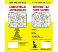 Plan des rues - Greenville, Caroline du Sud | GM Johnson