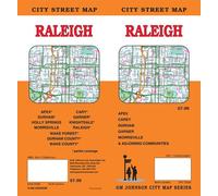 Plan des rues - Raleigh, Caroline du Nord | GM Johnson