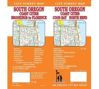 Plan des rues - Sud de l'Oregon : Coos Bay, North Bend, Brookings à Florence | GM Johnson