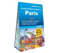 Plan des transports en commun de Paris (carte format poche laminée - plan de ville) - - Collectif - Expressmap - Atlas / carte