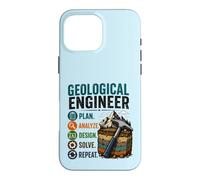 Plan d'ingénieur géologique Analyser la Conception Résoudre Répéter Coque pour iPhone 16 Pro Max