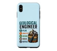 Plan d'ingénieur géologique Analyser la Conception Résoudre Répéter Coque pour iPhone XS Max