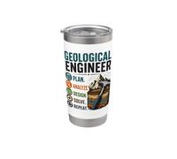 Plan d'ingénieur géologique Analyser la conception Résoudre Répéter Gobelet isotherme en acier inoxydable double paroi