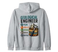 Plan d'ingénieur géologique Analyser la Conception Résoudre Répéter Sweat à Capuche