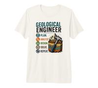 Plan d'ingénieur géologique Analyser la Conception Résoudre Répéter T-Shirt Haut de Gamme
