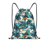 Plan Directeur De La Plage D'Hawaï Unisexe Sac À Dos À Cordon Réglable Sacs De Sport Pliable Sac À Cordon Pour Gymnastique Natation Voyage