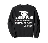 Plan Directeur Étape 1 Diplômé Étape 2 Prenez Le contrôle du Monde Sweatshirt