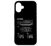 Plan du Char Principal américain M1A1 Abrams Coque pour iPhone 16 Plus