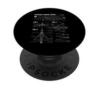 Plan du Chasseur français Dassault Mirage 2000D PopSockets PopGrip Adhésif