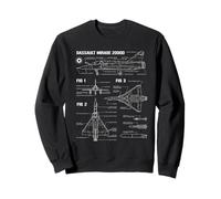 Plan du Chasseur français Dassault Mirage 2000D Sweatshirt