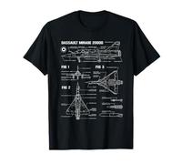 Plan du Chasseur français Dassault Mirage 2000D T-Shirt
