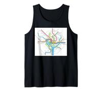 Plan du métro de Washington, DC - États-Unis - T-Shirt Débardeur