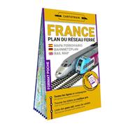 Plan du réseau ferré de France - format poche plastifié | Cartotrain