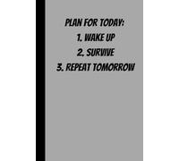 Plan for today: Funny gift for Co-workers or kids, Grid Pape, White Paper, 110 Pages.