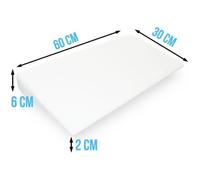 Plan incliné 15° déhoussable avec mousse à mémoire de forme anti-bactérien 60 x 30 x 6cm