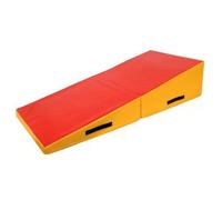 Plan Incliné Gymnastique Confortable, Rouge Et Jaune, 120 60 35 5cm