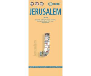Plan plastifié - Jérusalem | Borch Maps