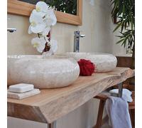 Plan pour vasque teck massif 120cm shark