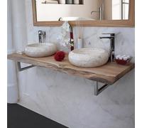 Plan pour vasque teck massif 180cm shark