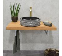 Plan pour vasque teck massif 90cm shark