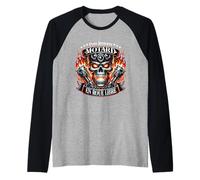 Plan Retraite Motard Papi Badass Biker Senior en Roue Libre Manche Raglan
