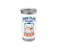 Plan tactique crier - football humour Gobelet isotherme en acier inoxydable double paroi