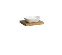 LAUFEN LANI Plan de toilette, une découpe au centre, 585x495x65mm, H4046411122671, Couleur: ChÃªne sauvage