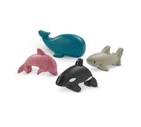 Plan Toys - Figurines - 4 Animaux de la mer - Bois - PT6129