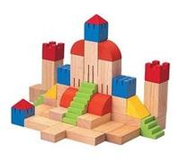 Plan toys - jeu de construction - assortiment de blocs en bois spécial château G