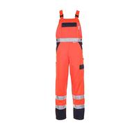 Planam 2026054 Signalisation Salopette Taille 54 Orange/Bleu Marine