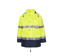 Planam 2057072 Signalisation Parka Taille 5XL Jaune/Bleu Marine