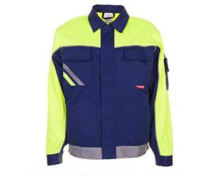 Planam 2413064 Visline V1 Blouson de travail Taille 64 en Bleu Marine/Jaune/Zinc