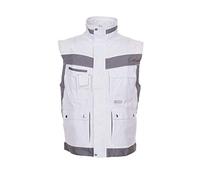 Planam 2533068 Plaline Gilet de travail Taille 4XL en Blanc/Zinc